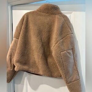 Fabletics Tan Teddy Jacket